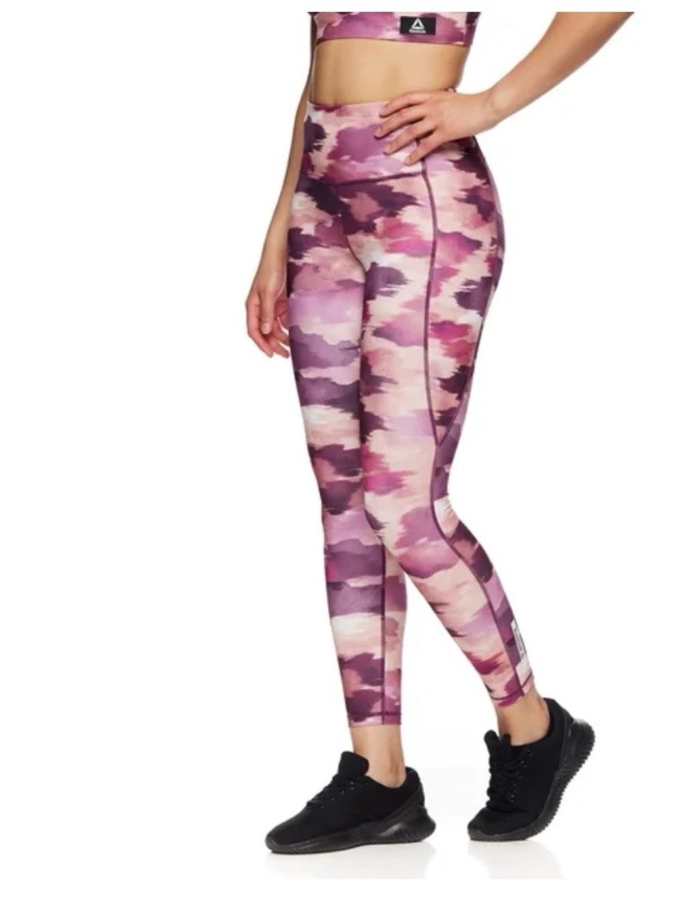 High-Waist Pink Purple Camo Leggings